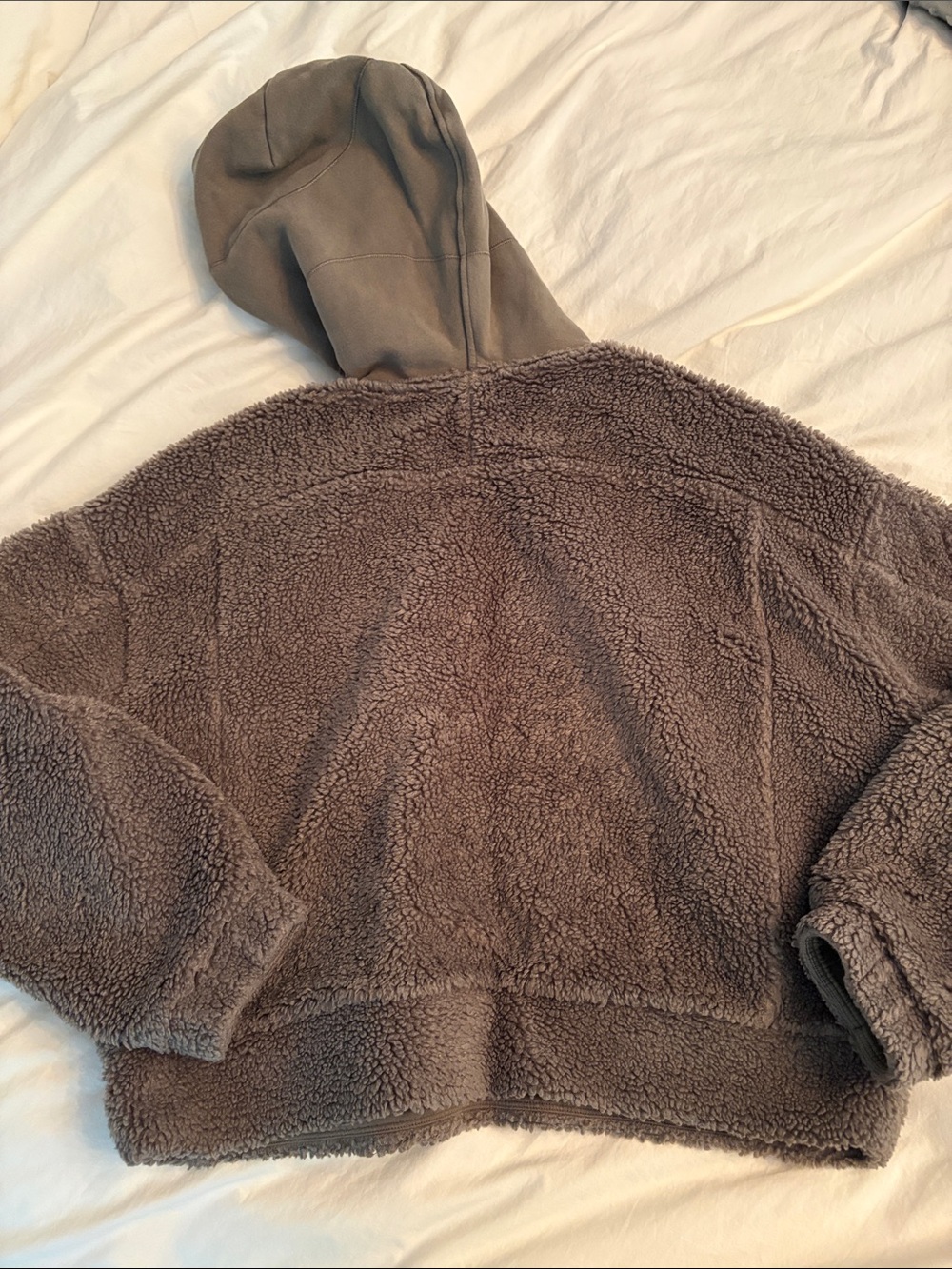 Lululemon Cozy Sherpa Hoodie - Taupe/Green - Picture 3 of 3